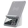 AFK BT512 Radio Réveil / Enceinte Bluetooth avec Chargeur Sans Fil - Gris