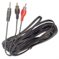 Adaptateur AUX 2 x RCA jack stéréo 3,5mm - 3m