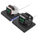 Support de Charge Double Apple Watch Series Ultra/8/SE (2022)/7/SE/6/5/4/3/2/1 Ahastyle PT117-2