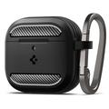 Étui AirPods 4 en TPU Spigen Rugged Armor - Noir