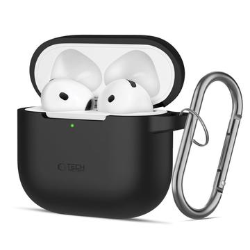 Étui crochet en silicone AirPods 4 Tech-Protect - Noir