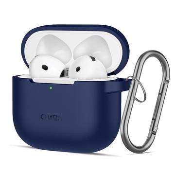 Étui crochet en silicone AirPods 4 Tech-Protect - Bleu Marine