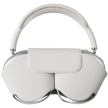 Étui AirPods Max avec mode veille - Couvre-casque en cuir PU - Blanc