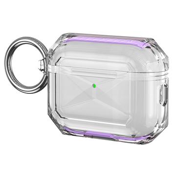 Étui de protection AirPods Pro 3 en TPU souple bicolore - Violet / Transparent