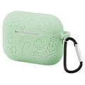 Étui en silicone liquide AirPods Pro 3 avec mousqueton - Vert
