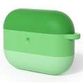 AirPods Pro 3 Étui en silicone antichoc dégradé avec mousqueton - Vert
