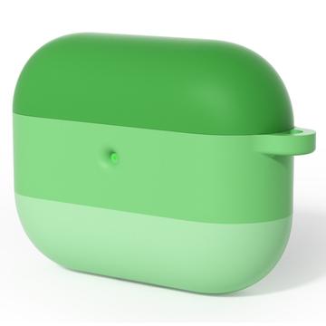 AirPods Pro 3 Étui en silicone antichoc dégradé avec mousqueton - Vert