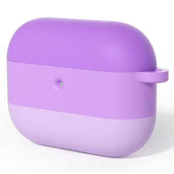 AirPods Pro 3 Étui en silicone antichoc dégradé avec mousqueton - Violet