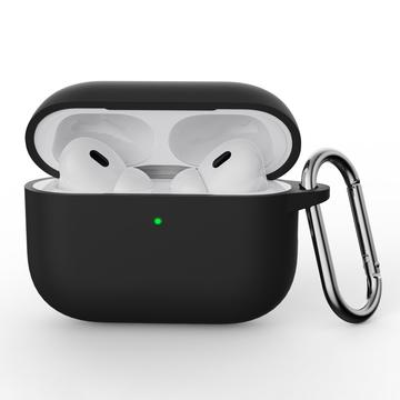 Étui AirPods Pro 3 en Silicone avec Mousqueton - Noir