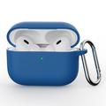 Étui AirPods Pro 3 en Silicone avec Mousqueton - Bleu Foncé