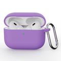 Étui AirPods Pro 3 en Silicone avec Mousqueton - Violet