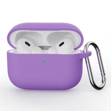 Étui AirPods Pro 3 en Silicone avec Mousqueton - Violet