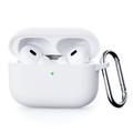 Étui AirPods Pro 3 en Silicone avec Mousqueton - Blanc