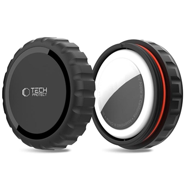 AirTag Tech-Protect Waterproof Case avec Twist-Lock et support adhésif 3M - Noir