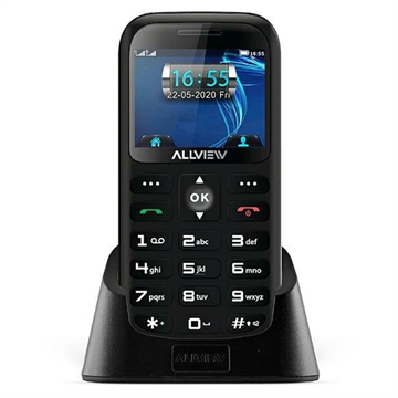 Allview D3 Téléphone pour Seniors avec SOS - 3G, Double SIM - Noir