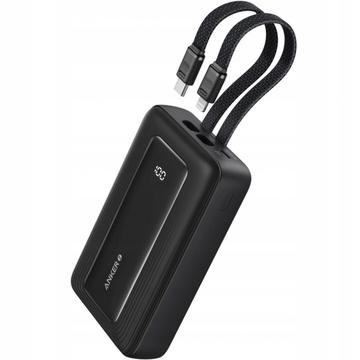 Anker PowerCore 10000mAh Power Bank avec câbles USB-C et Lightning intégrés - 30W - Noir