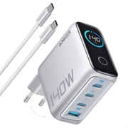 Chargeur de bureau Anker Zolo 140W GaN avec câble USB-C - Argenté