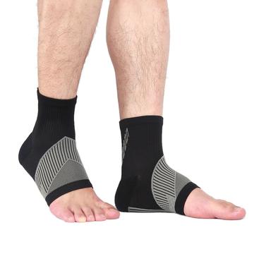 Bas de contention pour cheville / bas de compression pour soulager l\'épine du talon - S - Taille 35-38 - Noir