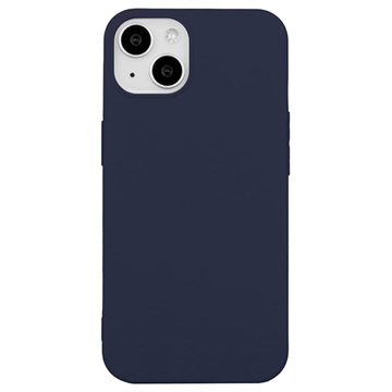 Coque iPhone 15 Plus en TPU Mate Anti-Empreintes - Bleu Foncé