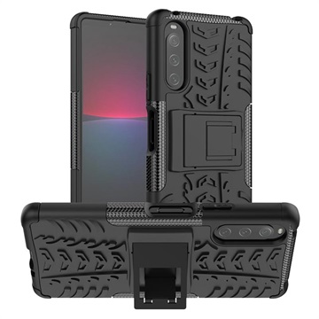 Coque Hybride Sony Xperia 10 IV Antidérapante avec Béquille - Noire