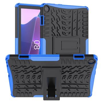 Coque Hybride Lenovo Tab M10 Gen 3 Antidérapante avec Béquille - Bleu / Noir