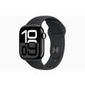 Apple Watch 10 GPS MWWE3QN/A - Aluminium, bracelet sport noir, S/M, 42mm - Noir de jais