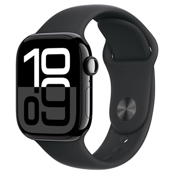 Apple Watch 10 GPS MWWE3QN/A - Aluminium, bracelet sport noir, S/M, 42mm - Noir de jais