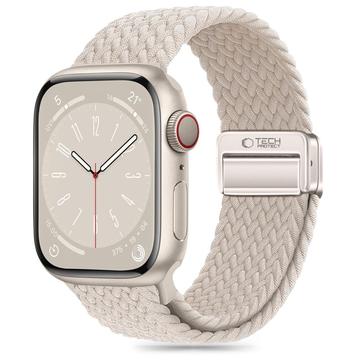 Bracelet Apple Watch Series 10/9/8/7/6/SE Tech-Protect NylonMag - 40mm/41mm/42mm - Titane naturel