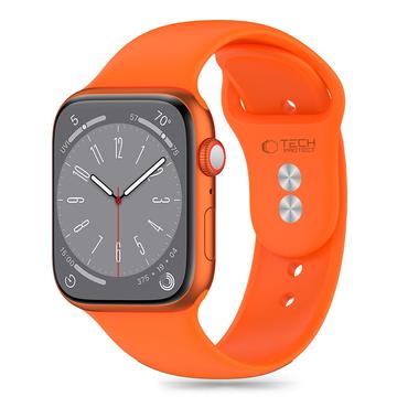 Bracelet en silicone Tech-Protect pour Apple Watch Series 10/9/8/7/6/SE - 40mm/41mm/42mm - Orange vif