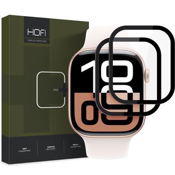 Protecteur d’Écran Apple Watch Series 10 en Verre Trempé - Hofi Hybrid Pro+ - 42mm - Bord Noir - 2 pièces