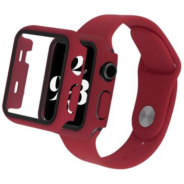 Coque Apple Watch Series SE (2022)/SE/6/5/4 en Plastique avec Protecteur d\'Écran - 44mm - Bordeauxe