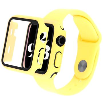 Coque Apple Watch Series SE (2022)/SE/6/5/4 en Plastique avec Protecteur d\'Écran - 44mm - Jaune