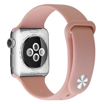 Bracelet Apple Watch Series SE 3/SE(2023)/11/10/9/8/SE (2022)/7/SE/6/5/4/3/2/1 en Silicone Souple - 42mm/41mm/40mm/38mm - Rose