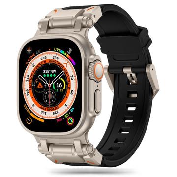 Apple Watch Series Ultra 2/Ultra/10/9/8/SE (2022)/7/SE/6/5/4/3/2/1 Tech-Protect Delta Pro Strap - 49mm/46mm/45mm/44mm/42mm - Noir / Titane