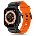 Apple Watch Series Ultra 2/Ultra/9/8/SE (2022)/7/SE/6/5/4/3/2/1 Tech-Protect Delta Pro Strap - 49mm/45mm/44mm/42mm - Orange / Noir