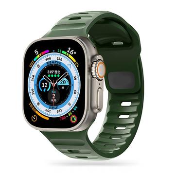 Apple Watch Series Ultra 2/Ultra/10/9/8/SE (2022)/7/SE/6/5/4/3/2/1 Tech-Protect IconBand Line Silicone Strap - 49mm/45mm/44mm/42mm - Vert Armée