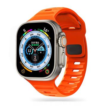 Apple Watch Series Ultra 2/Ultra/10/9/8/SE (2022)/7/SE/6/5/4/3/2/1 Tech-Protect IconBand Line Silicone Strap - 49mm/46mm/45mm/44mm/42mm - Orange