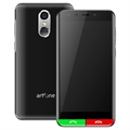 Artfone Smart 500 Téléphone pour Séniors - 4G, SOS - Noir