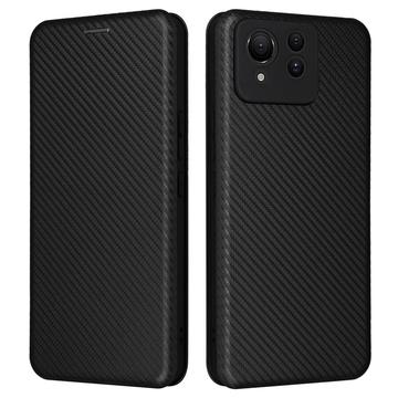 Étui à Rabat Asus Zenfone 11 Ultra - Fibre de Carbone - Noir