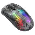 Souris sans fil transparente Attack Shark X2 avec RGB - Noir