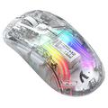 Souris sans fil transparente Attack Shark X2 avec RGB - Blanc