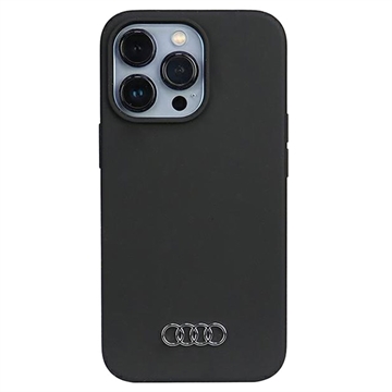 Coque iPhone 13/13 Pro en Silicone Audi Metal Logo - Noire