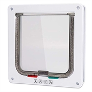 Porte moustiquaire Auto-Lock avec système de verrouillage à 4 voies pour chats et petits chiens - L - Blanc