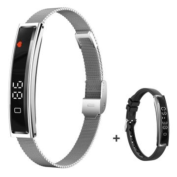 B3 Smart Bracelet / Fitness Tracker avec deux bracelets - Argent