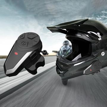 BT-S3 IPX6 Casque de moto Casque Bluetooth avec appels mains libres, radio FM