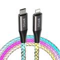 Câble USB-C/Lightning tressé BWOO RGB - 1m, 27W