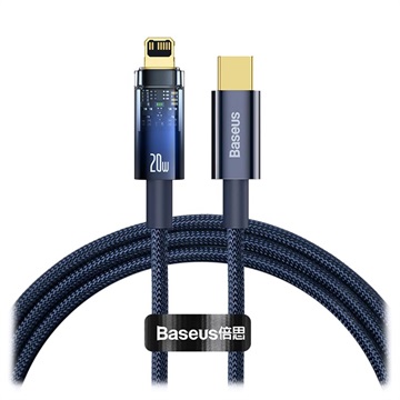Câble USB-C / Lightning Baseus Explorer 20W - 1m - Bleu