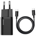 Baseus Super Si Quick Charger and USB-C/USB-C Cable - 25W - Black