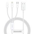 Baseus Superior Series 3-in-1 Fast Charging Cable - 1m, 3.5A - Blanc