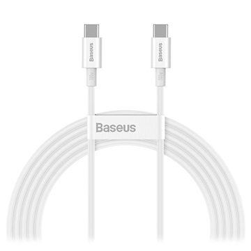 Câble USB-C / USB-C Baseus Superior Série - 100W, 2m - Blanc